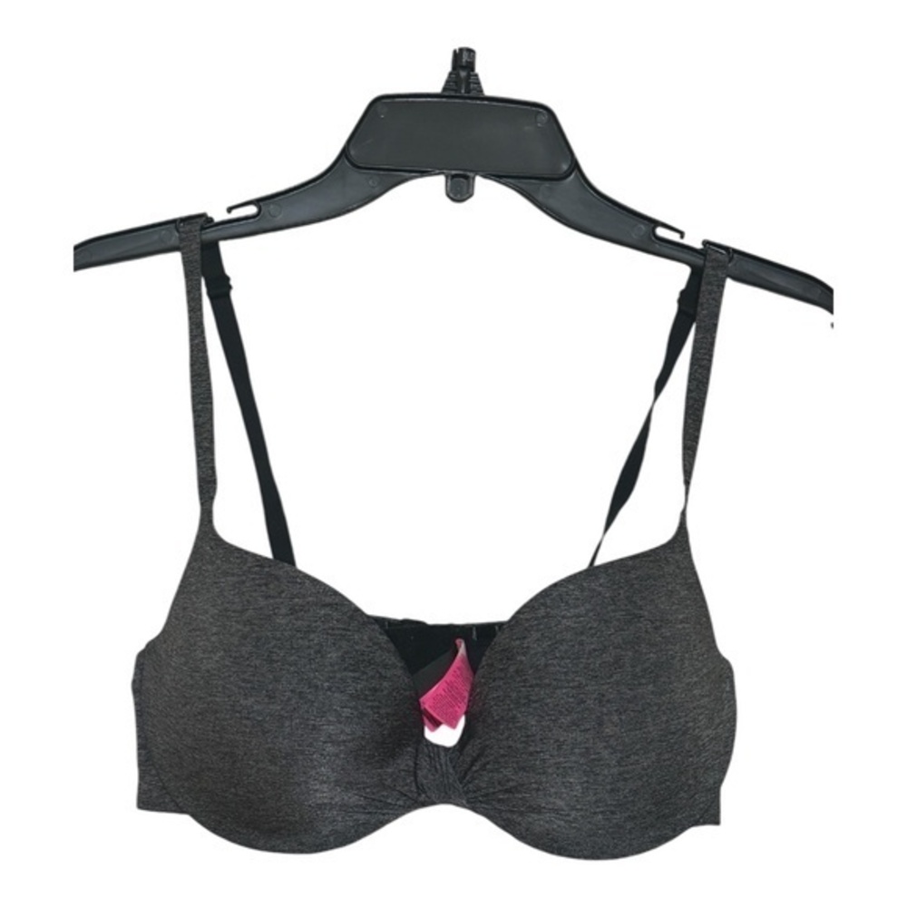La Senza Body Kiss Womens Underwire Bra Twist Front Gray Size 38B